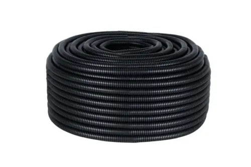 Труба гофрированная ПВХ d20мм с протяжкой черн. (уп.100м) Plast EKF tg-z-20-100-black фото 3