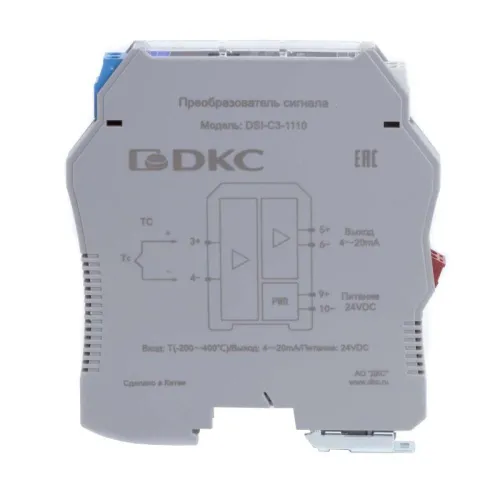 Преобразователь сигнала DSI 1 вход TC тип T 1 выход 4…20мА DKC DSI-C3-1110 фото 2