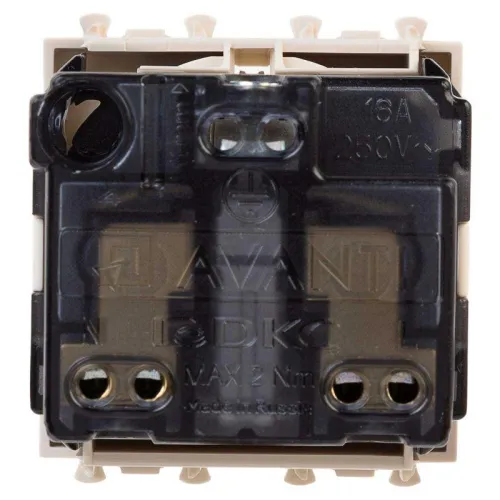 Розетка 1-м 2мод. Avanti "Ванильная дымка" 16А IP20 2P+E защ. шторки беж. DKC 4405002 фото 5