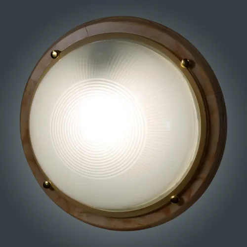 Светильник НПП 03-100-009 "Самарканд" 1101 E27 IP65 кругл. большой матов./корпус дерево сосна (инд. упак.) Элетех 1005500964 фото 3