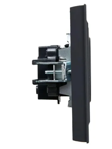 Розетка СП BRITE РСР10-1-0-БрГ 10А в сборе без заземл. без защ. шторок графит IEK BR-R10-10-K53-F фото 6