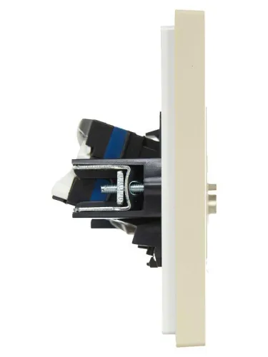 Розетка 2-м TV+RJ45 кат.6 FORTE&PIANO FP437 ваниль IEK FP-AK20-2-K10 фото 4