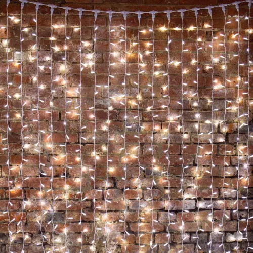 Гирлянда светодиодная "Светодиодный Дождь" 2х3м 448LED бел. 70Вт 230В IP65 эффект мерцания провод прозр. Neon-Night 235-135-6 фото 10