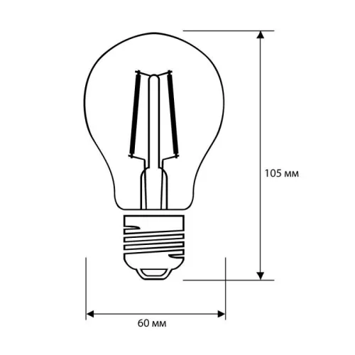 Лампа светодиодная филаментная LED20-A60-FL/845/E27 20Вт грушевидная прозрачная 4500К бел. E27 220-240В Camelion 13719 фото 2