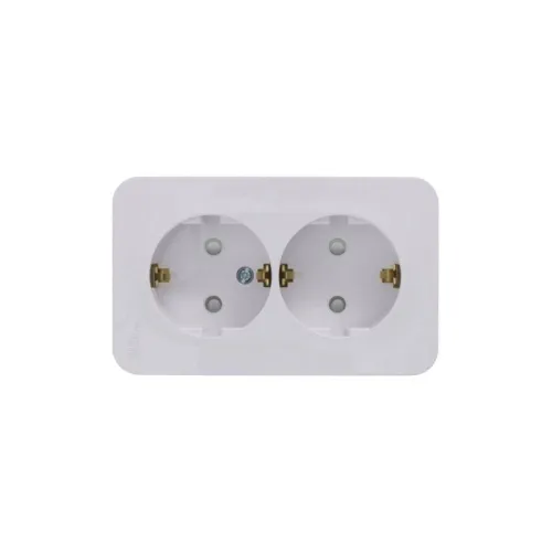 Розетка 2-м ОП Blanca 16А IP20 250В с заземл. защ. шторки с изолир. пластиной бел. SE BLNRA011211 фото 5