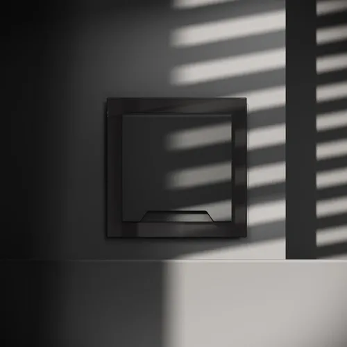 Розетка 1-м СП S70 16А с заземл. защ. шторки + крышка механизм черн. матов. Voltum VLS040308 фото 3