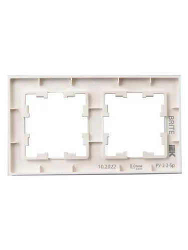Рамка 2-м BRITE РУ-2-2-Бр стекло розовый матов. IEK BR-M22-G-31-K14 фото 4