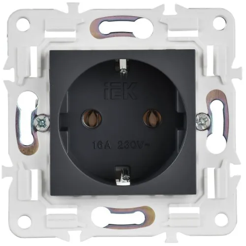 Розетка SKANDY 16А с заземл. без защ. шторок SK-R05T титан IEK SK-R11-16-K48 фото 2