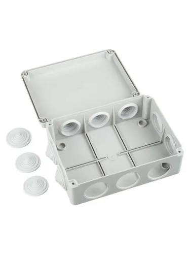 Коробка распаячная ОП 190х140х70 IP44 КМ41243 RAL7035 IEK UKO11-190-140-070-K41-44 фото 4