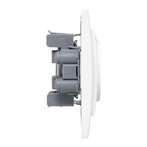 Розетка 2-м СП Минск 10А IP20 без заземл. защ. шторки бел. Basic EKF ERR10-102-100 фото 4