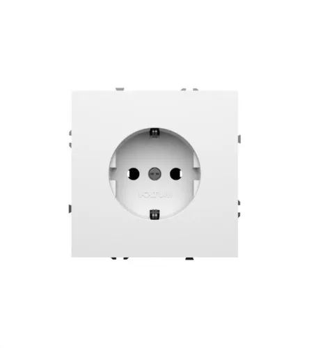 Розетка 1-м СП S70 16А с заземл. механизм бел. глянцевый Voltum VLS040101 фото 7