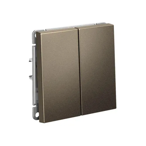 Выключатель 2-кл. ArtGallery 10AX быстрозажим. клем. механизм мокко SE GAL000651S фото 2