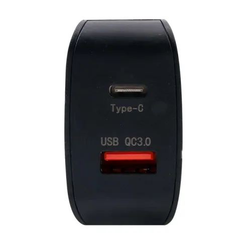 Адаптер сетевой ELX-РA01QC-C02 1USB+1Type C 100-220В 5-9В/3А QC коробка черн. ERGOLUX 15108 фото 2