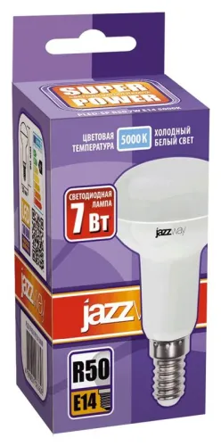 Лампа светодиодная PLED-SP 7Вт R50 5000К холод. бел. E14 540лм 230В JazzWay 1033635 фото 2
