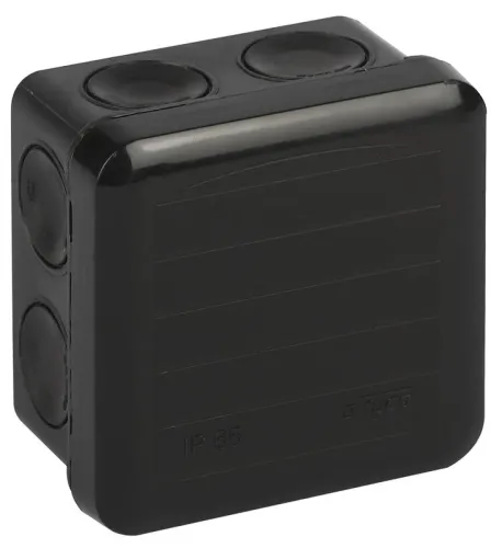 Коробка распределительная ОП 70х70х40мм двухкомпонентн. 8 вводов IP65 черн. Ruvinil 67230Ч