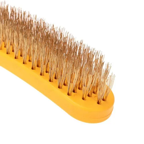 Щетка по металлу с пластиковой ручкой 6 ряд. 260мм Kranz KR-91-1237 фото 2