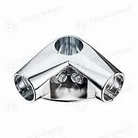 Соединитель 3-х труб угловой с площадкой для полки хром (уп.1шт) Tech-Krep/Zitar 127445