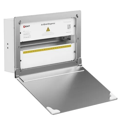 Корпус ArtShell Elegance силовой встраив. 22мод. серебр. метал. дверь EKF artshell-e-22p-sm фото 3