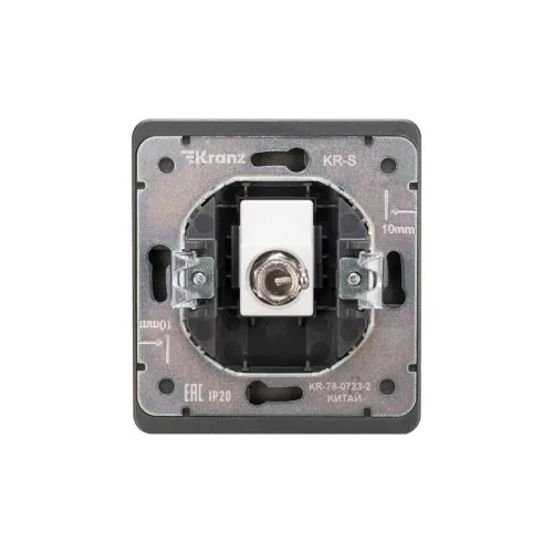 Розетка телевизионная TV СП ROUND MIELE титан Kranz KR-78-0723-2 фото 4