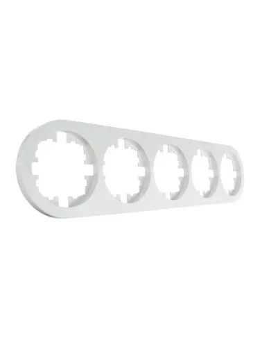 Рамка 5-м OSEN горизонт. круглая бел. LEZARD 744-0200-150 фото 2