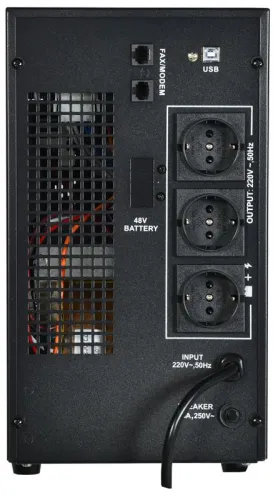 Источник бесперебойного питания ELECTRA LT 2кВА/1.6кВт с АКБ 4х7А.ч USB Schuko ITK ELT-2000VA-1-004-S фото 2