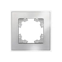 Рамка 1-м Афина стеклянная серебр. UNIVersal 2266