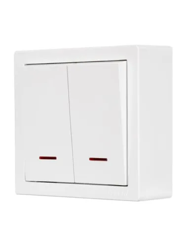 Выключатель 2-клав. LETO с инд. бел. LEZARD 752-0200-112 фото 4