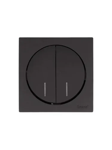 Выключатель 2-кл. СП OSEN 10А IP20 с подсветкой механизм черн. бархат LEZARD 743-4288-112 фото 2