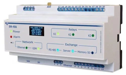 Точка доступа к NT Cloud (Ethernet/2-G) ЕМ-486 вход Ethernet 4 входа 3 реле (с облачным сервисом мониторинга) НовАтек-Электро 3425680486