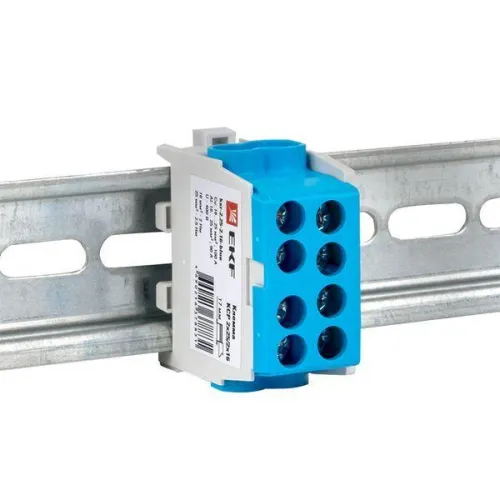 Клемма распределительная КСР с двойн. винтом 2х25/2х16 син. PROxima EKF ksr-2.25-2.16-blue фото 2