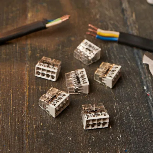 Клемма 8-х проводн. для распред. короб. (с контактн. пастой "Alu-Plus") 2273-248 (уп.6шт) WAGO 07-5145-06