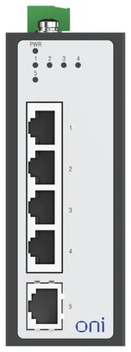 Коммутатор промышленный неуправляемый ISU-430 Ethernet 5 портов 10/100BaseT разъем RJ45 24В AC/12/24/48В DC с резервированием ONI ISU-430-5FE0000000000 фото 2