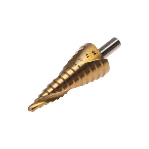 Сверло ступенчатое 6-8-10-12-14-16-18-20-22-24-26-28-30мм Р6М5 ТИТАН трехгр. хвостовик Kranz KR-12-6616 фото 4