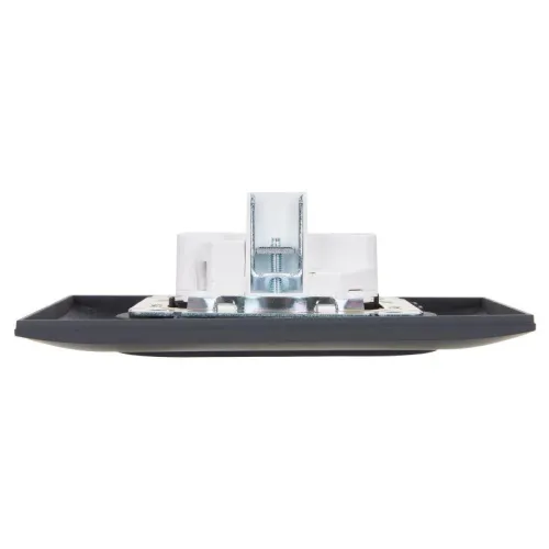 Розетка 2-м SKANDY 10А без заземл. без защ. шторок в сборе SK-R10G графит IEK SK-R20-10-K53-F фото 2