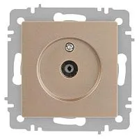 Розетка телевизионная одиночная TV СП Accent 6-301-04 IP20 шампань Intro Б0063609