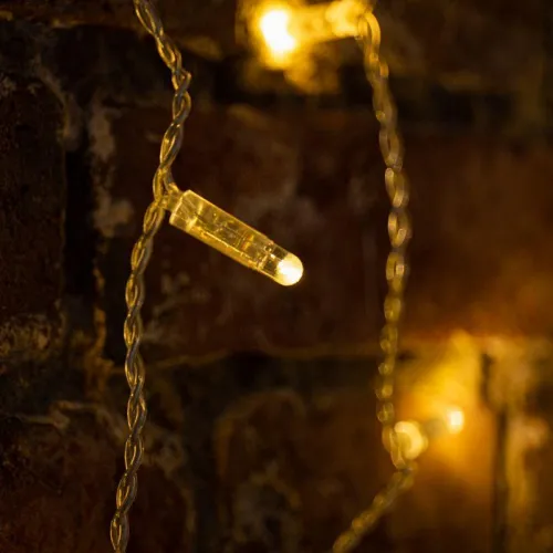 Гирлянда светодиодная "Светодиодный Дождь" 2х1.5м 192LED тепл. бел. 12Вт 230В IP65 постоян. свечение провод прозр. Neon-Night 235-306-6 фото 5