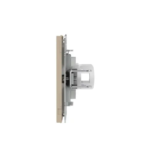 Розетка компьютерная 2-м KANT RJ45 кат.5E без шторки ванильн. марципан DKC 7015664 фото 4
