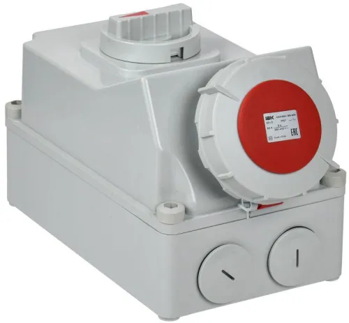 Розетка с мех. блокировкой 63А-6ч 380В 3P+PE ССИ-834 IP67 IEK PSR12-063-4-5-67