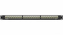Патч-панель 19дюйм 1UCAT6 24 модуля RJ45 неэкранированная DKC RN6PPU24