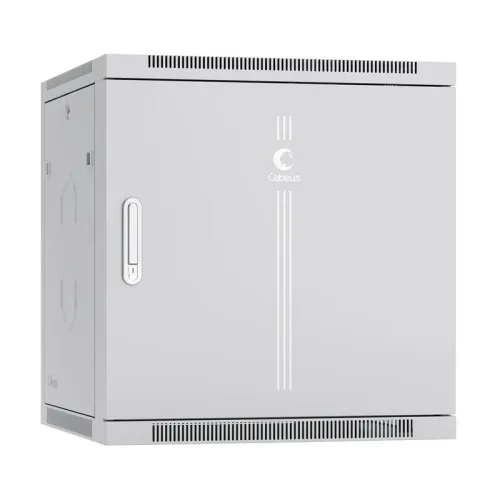 Шкаф телекоммуникационный настенный разобранный SH-05F-12U60/60m-R 19дюйм 12U 600х600х635мм дверь метал. сер. (RAL 7035) Cabeus 10737c