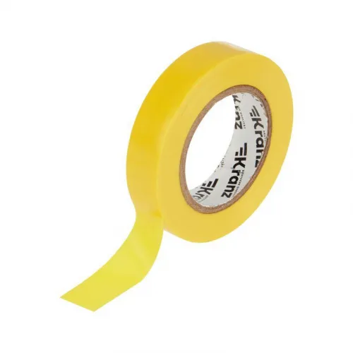 Изолента ПВХ 0.13х15мм 20м желт. (уп.10шт) Kranz KR-09-2602 фото 3