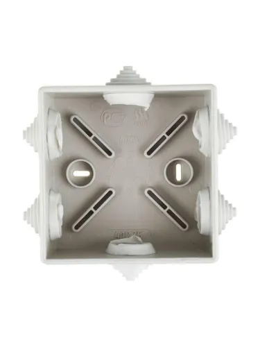 Коробка распаячная ОП 85х85х40 IP44 KM41235 (6 каб.ввод.) IEK UKO11-085-085-040-K41-44 фото 2