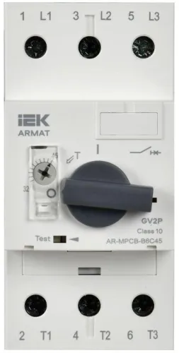 Выключатель автоматический защиты двигателя B6 GV2P 32-45А ARMAT IEK AR-MPCB-B6C45 фото 2