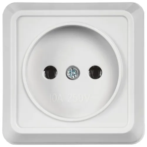 Розетка 1-м ОП Октава 10А IP20 без заземл. бел. GENERICA ERO10-K01-10-DC фото 4
