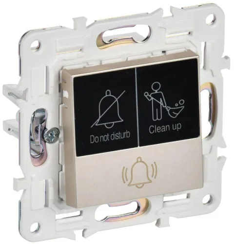 Кнопка звонка SKANDY 10А SK-V17Sh для отелей с индикацией шампань IEK SK-V14-2-10-K37