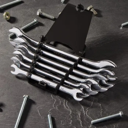 Набор ключей рожковых 8-19мм 6 предметов CrV зерк. хром. Rexant 12-5843 фото 5