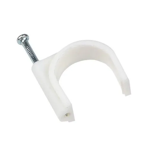 Скоба крепежная круглая с гвоздем d25мм пластик. (уп.50шт) EKF plcn-sr-25 фото 3