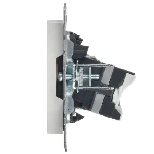 Розетка компьютерная + телевизионная 2-м Brite РТВ/РК12-БрБ RJ45 кат.5E + TV механизм бел. IEK BR-AK20-1-K01 фото 4