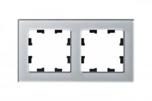 Рамка 2-м AtlasDesign Nature стекло алюм. SE ATN320302 фото 3