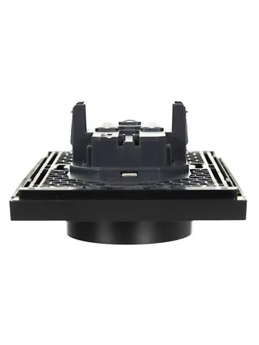 Розетка 2-м СП FORTE&PIANO FP123 16А с заземл. защ. шторки безвинт. крепл. черн. IEK FP-R24-16-1-K02 фото 5